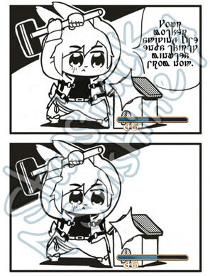 A meme redraw featuring Cinnamon Xochitl, a botanist who is staring at an unspoiled, saying "Your motherswiving life ends thirty minutes from now."